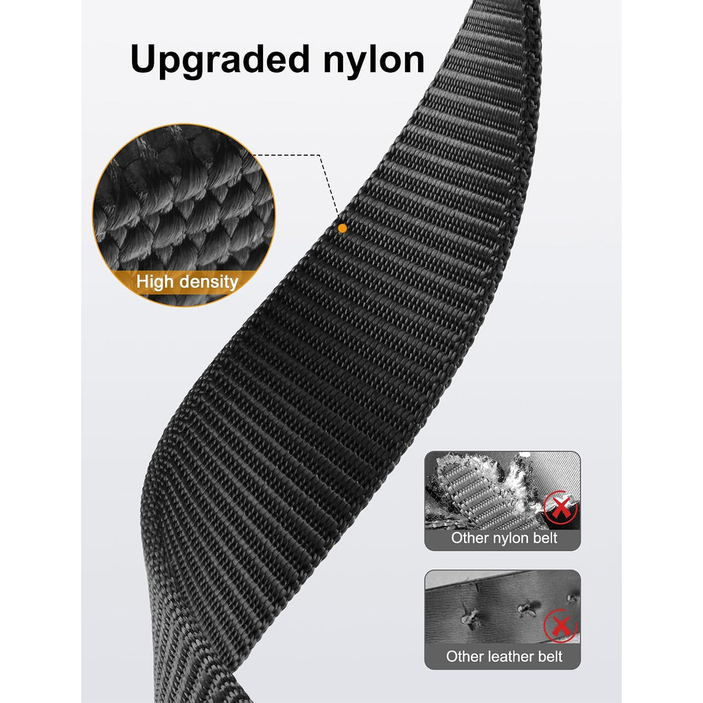 Jukmo Men'S 1.5" Nylon Ratchet Casual Belt For Jeans | Web Click Belt With Slide Buckle, No Holes Adjustable Trim To Fit , Gift Box