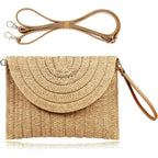 COOKOOKY Straw Clutch Handbag Summer Beach Straw Purse for Women woven Envelope Bag | Straw, Summer, Beach, woven, Straw, Summer
