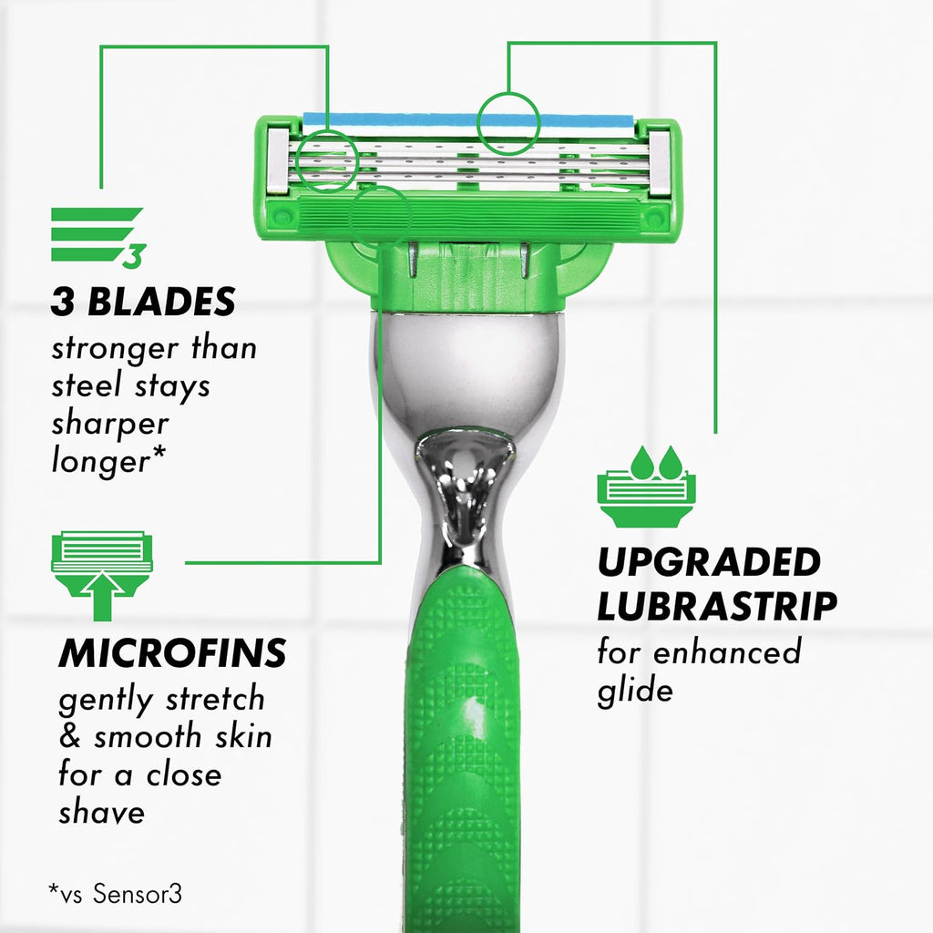 Gillette Mach3 Sensitive Mens Shaving Razor Blade Refills, 20 Count