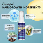 5% Minoxidil For Men And Women Hair Growth Kit: Minoxidil Spray Hair Regrowth Treatment Serum With Biotin & Rosemary -Stop Hair Thinning And Hair Loss For Stronger Thicker Longer Hair 2 Pack
