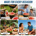 Watermelon Fork Slicer Cutter, 2-In-1 Stainless Steel Watermelon Slicer & Fruit Fork, Summer Kitchen Gadget For Bbq Parties, Camping & Rv Adventures