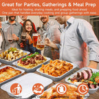 9x13 Aluminum Pans (30 Pack) – Disposable Half Size Aluminum Foil Pans for Cooking, Baking, Meal Prep, Parties & Food Storage