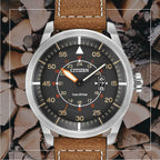 Citizen Men’S Eco-Drive 3-Hand Date Avion Watch With Leather Strap (Style: Aw1361:10H)