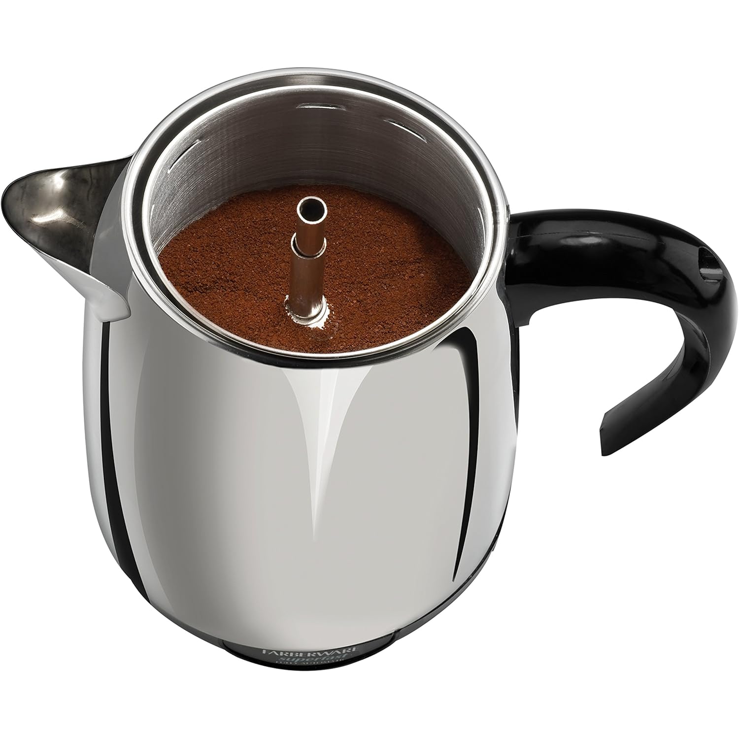 Farberware Electric Coffee Percolator, Stainless Steel Basket, Automatic Keep Warm, No-Drip Spout, 8 Cup