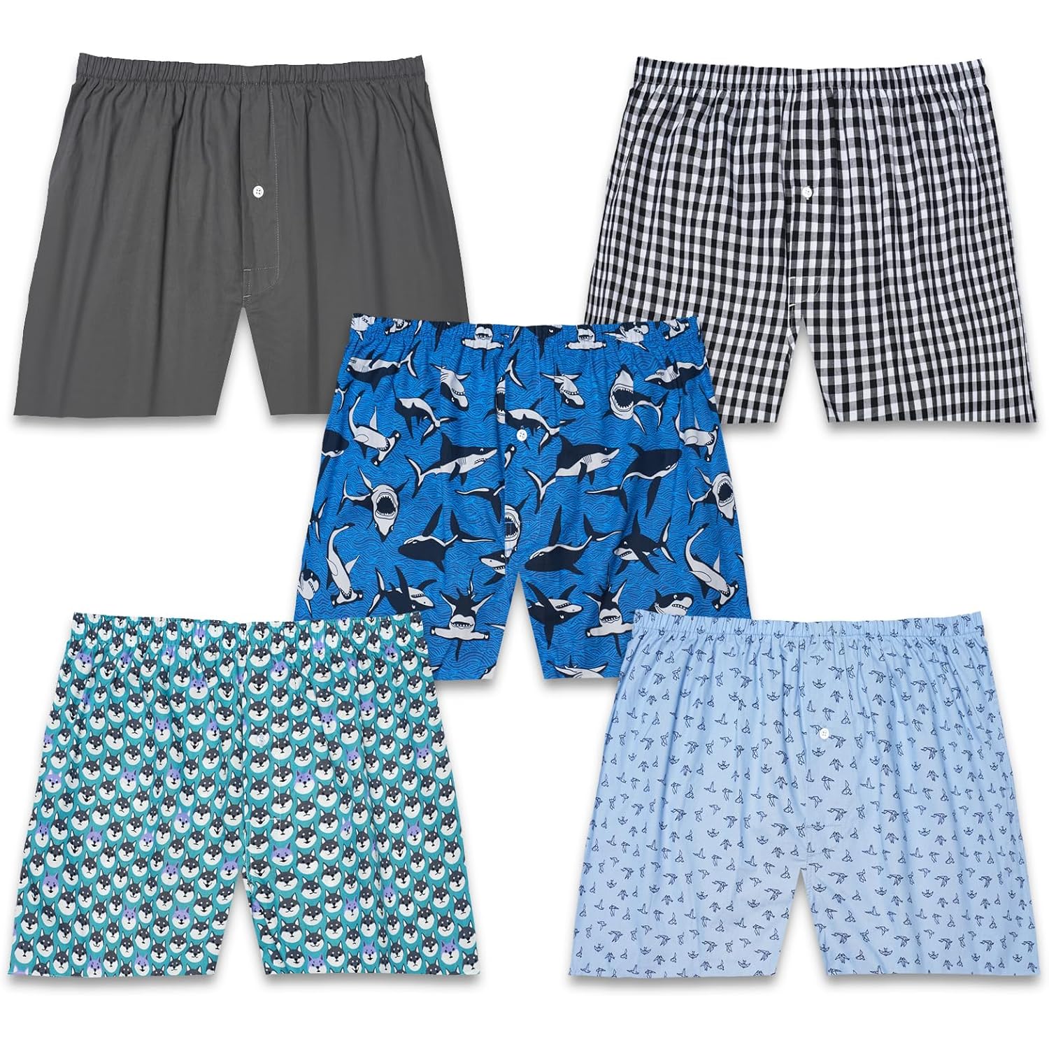 Moacc M Boxers For Men - Men'S 100% Cotton Boxer Briefs Underwear Premium Quality Shorts