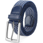 Suosdey Elastic Fabric Braided Belts For Men, Stretch Woven Belts For Golf Casual Jeans Shorts