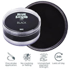 Blue Squid Pro Face Paint - Professional Water Based Single Cake Facepaint & Body Paints - Sfx Makeup, Kids Adults Face Painting For Costume, Halloween, Cosplay - Classic Black 90G / 3Oz
