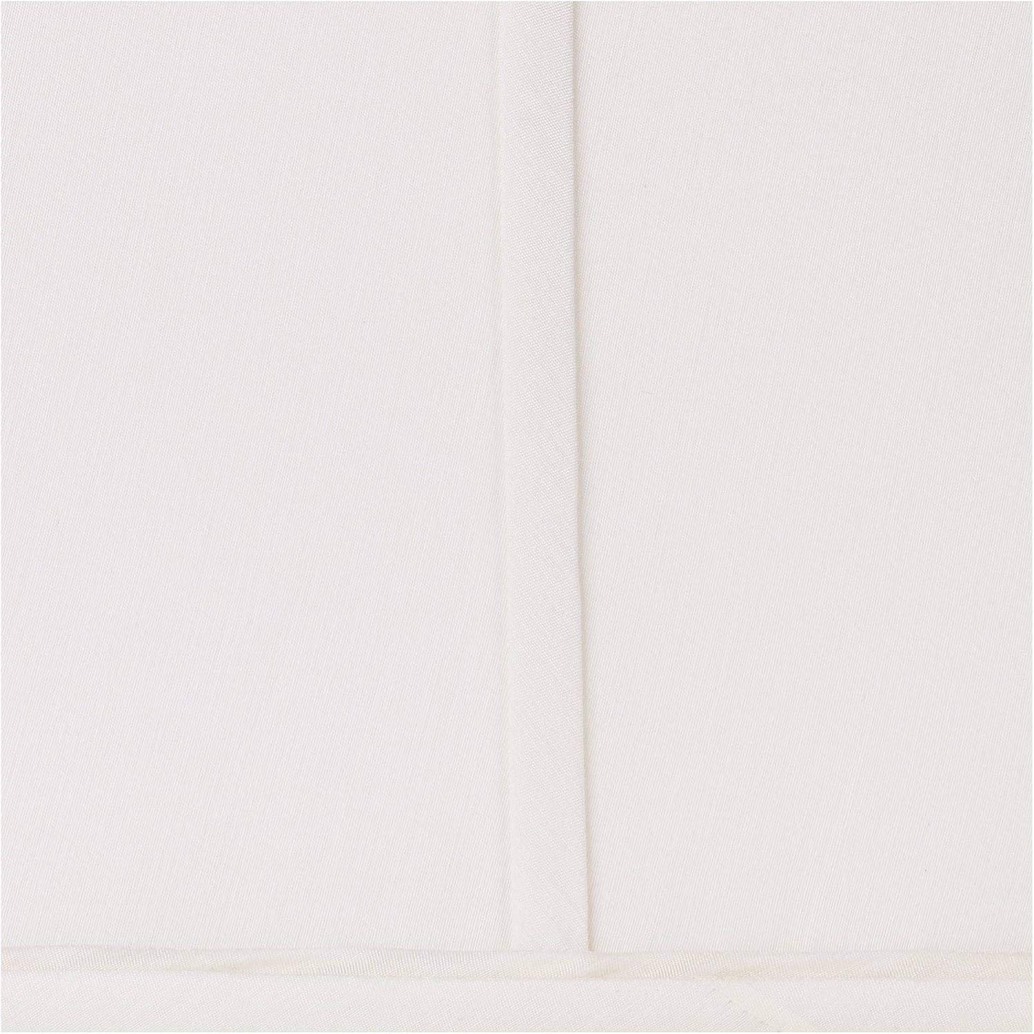 Ivory Classic Medium Square Lamp Shade (Pre-Assembled) 5.25" Top X 10" Bottom X 9" High X 9" Slant (Spider) Replacement With Harp And Finial