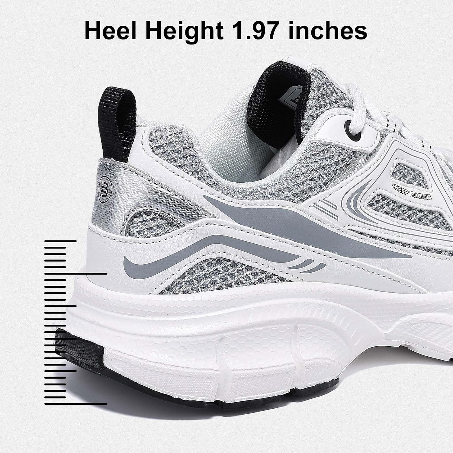 Baasploa Women'S Chunky Fashion Sneakers Casual Sports Shoes Mesh Breathable Athletic Gym Workout Tennis Shoe Platform Thick Walking Shoes