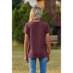 Zeagoo Womens Tops Summer Casual Short Sleeve Tshirts Business Basic Spring V-Neck Shirts Outfits S-3XL