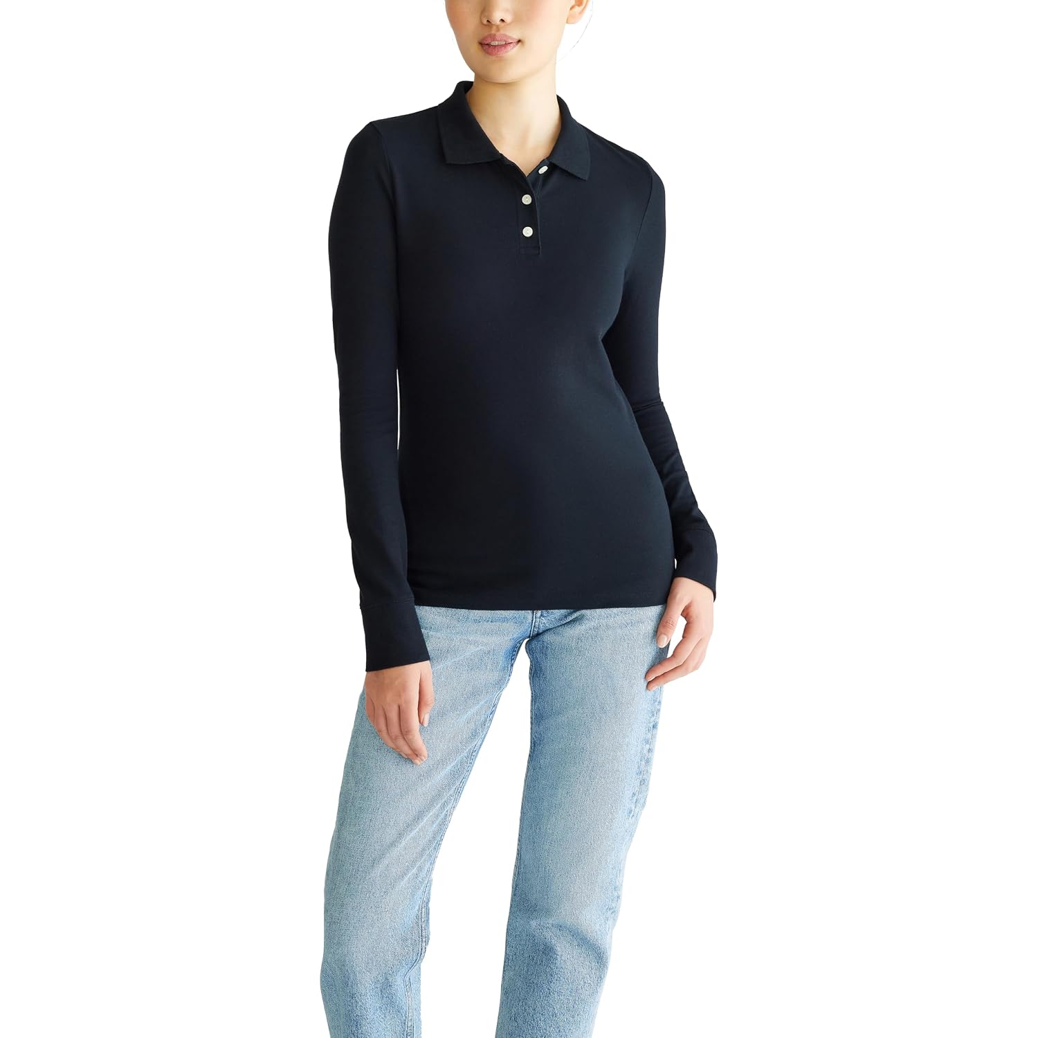 Aeropostale Women'S Aero Uniform Polo Long Sleeve