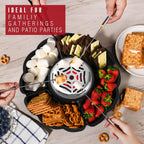 2 In 1 Electric S’Mores Maker & Fondue Pot, Tabletop Indoor Smores Kit With 4 Roasting Forks, 4 Detachable Trays & 1 Flameless Temperature-Controlled Heater, Movie Night Supplies & Housewarming Gifts