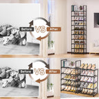 Sturdy Metal Organizer For Narrow Closets, Shoe Shelf Stand
