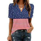 Zeagoo Women Blouses Puff Short Sleeve Tops V Neck Dressy Casual Spring Shirts Boho Floral Cute Clothes 2026