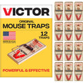 Victor Metal Pedal Mouse Traps, 12-Pack, Reusable Wooden Snap Traps | Fsc Certified Wood, Indoor Mice Control Pest Elimination, Rodent Killer Control, Clean & Quick Trapping, Mice Traps For House