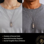 Authentic Temple Mount Christian Necklace for Women & Men – Expert-Certified Sacred Soil Jewelry, Rare Faith-Based Holy Land Soil Pendant from Jerusalem, Spiritual Religious Keepsake