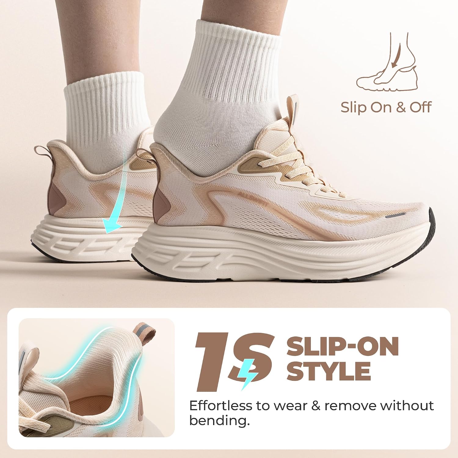 Allswifit Women'S Slip On Walking Shoes Hands-Free Cushion Running Tennis Shoes Non-Slip Comfortable Workout Gym Sports Athletic Fashion Sneakers Activebreeze2.0