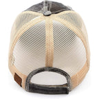 Funky Junque Trucker Hat for Women – Distressed Low Profile Western Camo Baseball Cap with Mesh, Trendy and Adjustable Fit