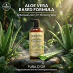 Pura D'Or Original Gold Label Anti-Thinning Shampoo - Clinically Tested - Biotin & Argan Oil – Sulfate-Free Strengthening & Volumizing For Fuller-Looking Hair, Men & Women, Natural Earthy Scent 16 Oz