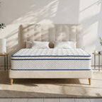 King Size 12 Inch Individual Pocket Coil Hybrid Mattress, Quilted Breathable Cover, Medium-Soft, Compressed Mattress In A Box, No Fiberglass, 76" X 80"