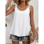 Anrabess Womens Tank Tops Lace Shoulder Scoop Neck Flowy Sleeveless Tops Casual Cute Tanks Summer Outfits Beach Vacation 2026
