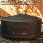 Solo Stove Surround Shelter Small | Protective Cover For Fire Pit Surround Table, Weather-Resistant, Solution Dyed Acrylic/ Pvc Backing/ Aluminum Support Stays, Dims (Hxdia): 20.8 X 42.5 In, Black