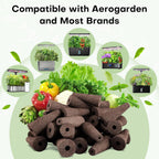 50Pcs Hydroponic Pods Kit: Compatible With Aerogarden Herb Kits With 50 Grow Sponges; 50 Pods Lable, Highly Breathable - Indoor Garden Kit Supplies For Most Brands