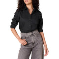 Women's Regular-Fit Long-Sleeve Button-Down Poplin Shirt, Business Casual, Office Work