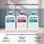 Lubriderm Fragrance Free Daily Moisture Lotion + Pro-Ceramide, Shea Butter & Glycerin, Face, Hand & Body Lotion for Sensitive Skin, Hydrating Lotion for Healthier-Looking Skin, 16 fl. oz