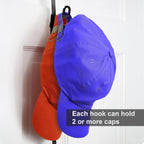 Perfect Curve Caprack | Over-The-Door Hat Organizer For Baseball Caps | 2 Straps, Holds 18-36 Adjustable Caps | Black