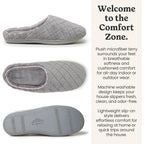 Leslie Terry Clog House Shoes With Memory Foam, Indoor Slippers With Wide Widths