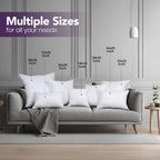 Utopia Bedding 18x18 Pillow Inserts, Set of 2, White – Indoor Decorative Throw Pillows for Bed, Sofa & Couch – Soft, Supportive & Fluffy Cushion Inserts