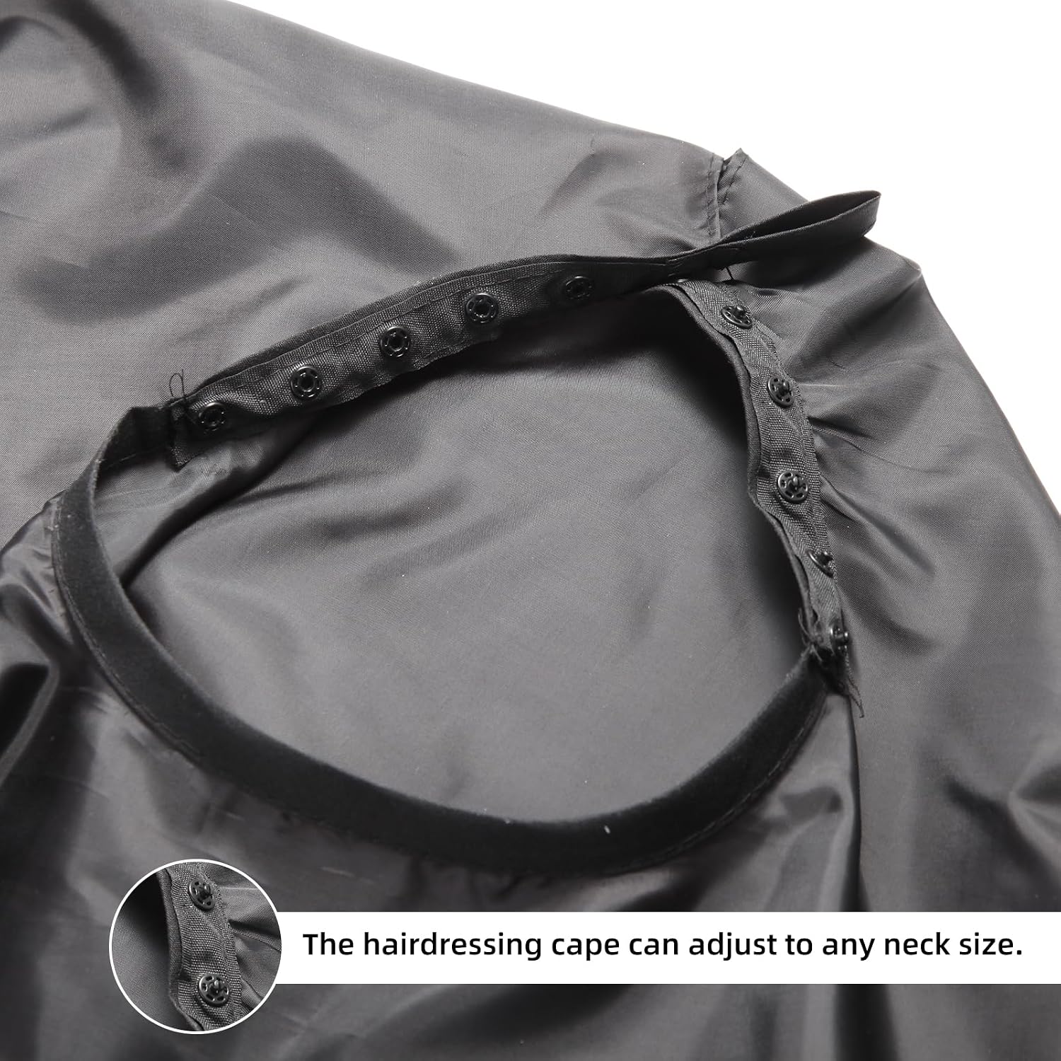 Professional Hair Cutting Cape With Adjustable Snap Closure, Salon Barber Cape,Waterproof Hairdressing Salon Cape - 57" X 51"(Black)