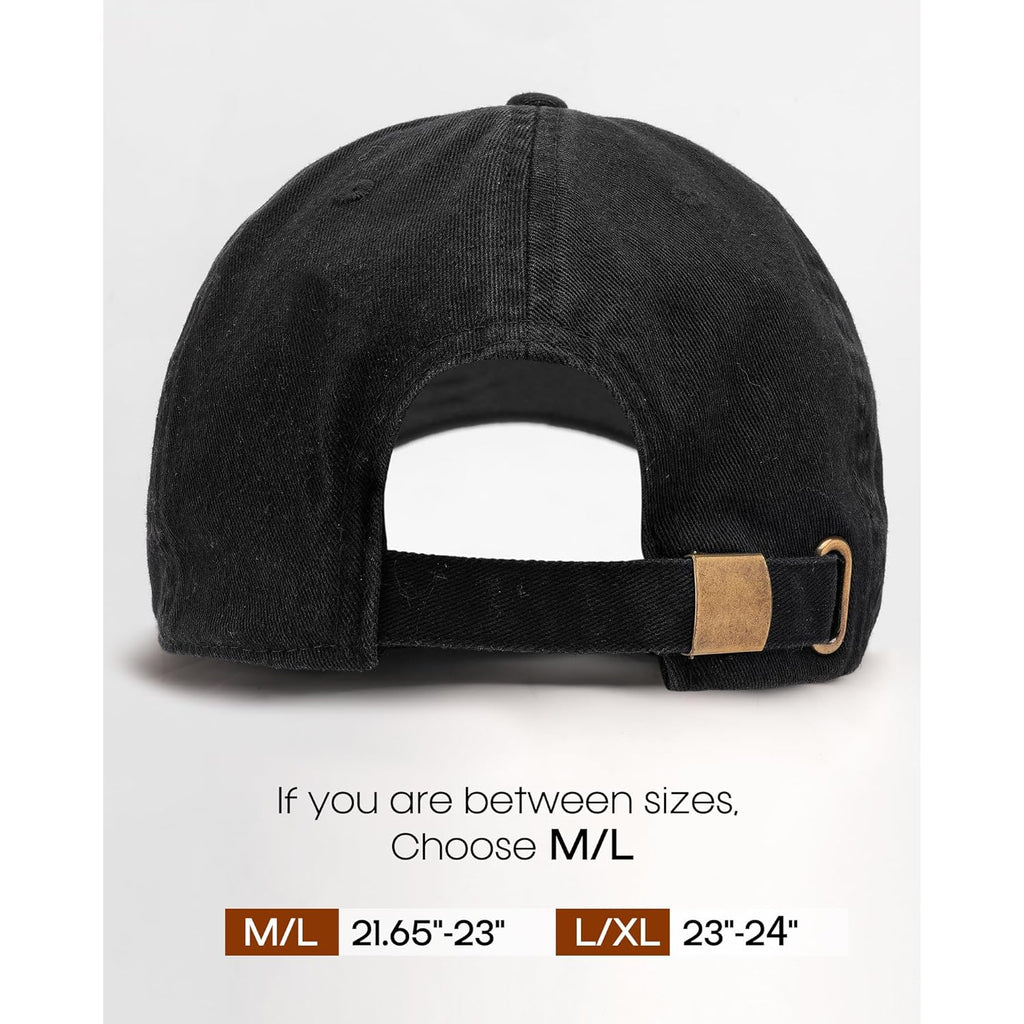 FURTALK Unisex Vintage Washed Unstructured Baseball Cap Washed Cotton Adjustable Dad Hat