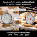 Taylor Large 2.5 Inch Dial Kitchen Cooking Oven Thermometer, Analog
