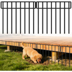 20Ft(L) X 13Inch(H) Animal Barrier Fence - 14 Pack Garden Fence Animal Barrier Garden Border Rustproof Metal No Dig Fence Panels For Dog Rabbit Defense Bottom Blocker For Outdoor Yard Patio