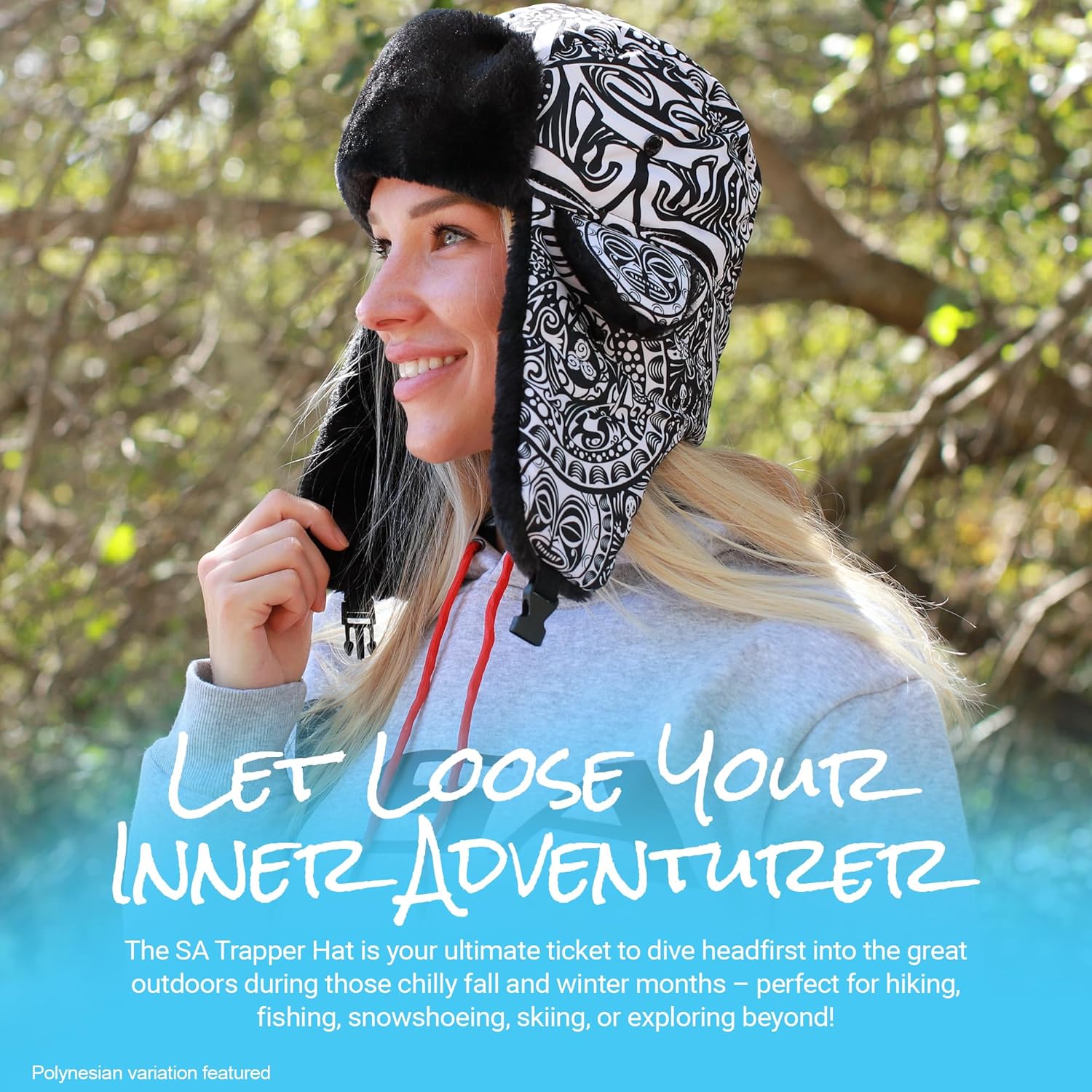 SA Company Trapper Hat Winter Hats for Men & Women | Ushanka Russian Hat | Faux Fur Hat with Ear Flap (Snow Camo)
