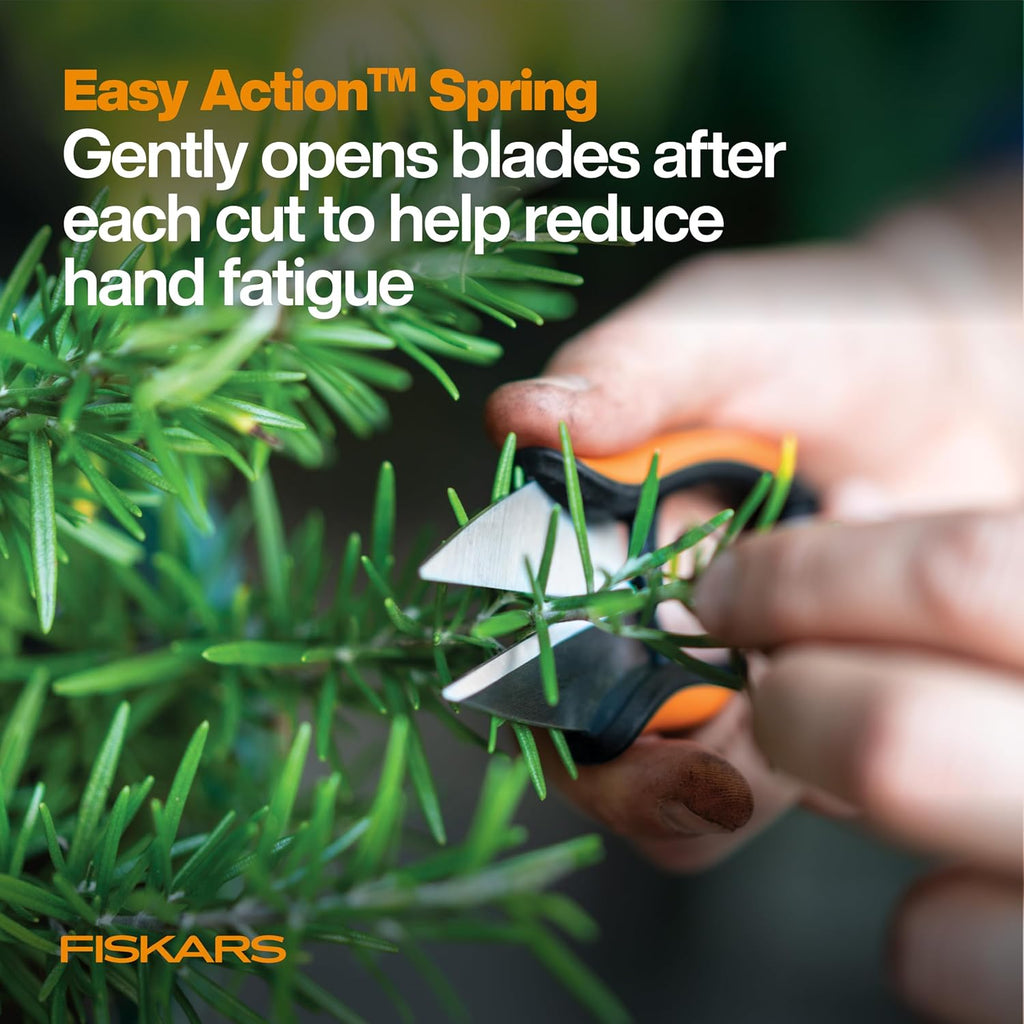 Fiskars Herb Garden Scissors, 5" Garden Shears, Handheld Herb Snips With Sheath And Softgrip Handle, Dishwasher Safe