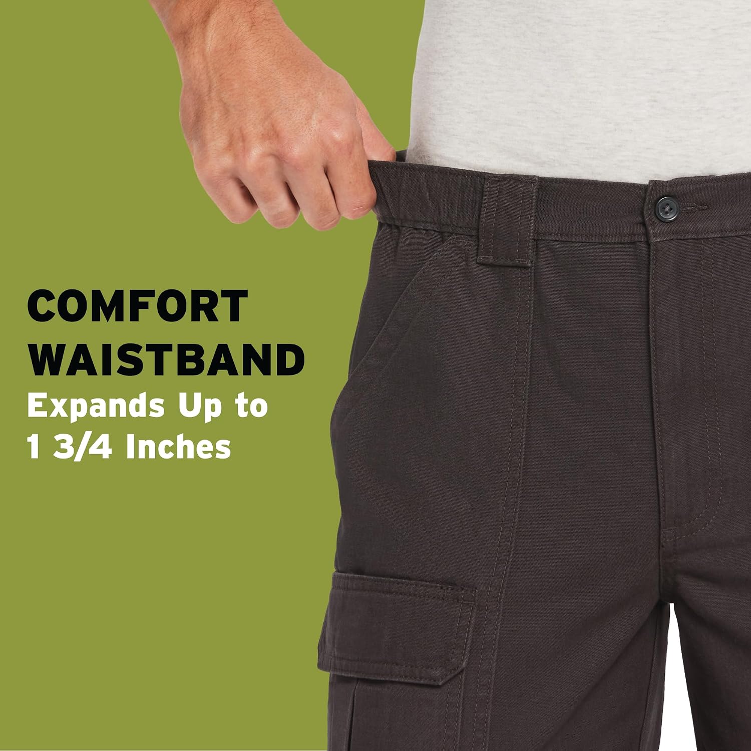 Savane Mens 8” Hiking Cotton Cargo Shorts With Tech Pocket (Available In Big & Tall)