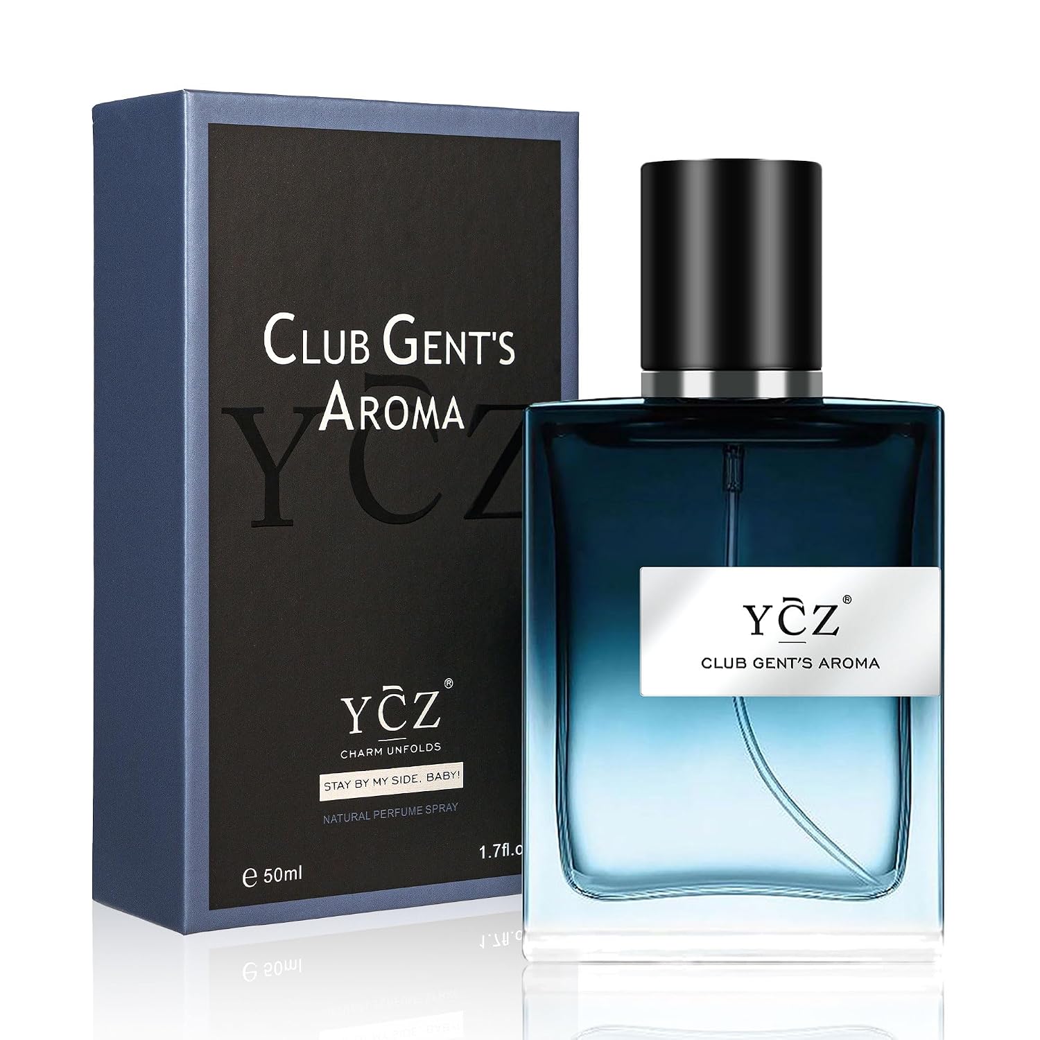 Ycz Club Gentleman'S Aroma Eau De Parfum For Men, 1.7 Fl Oz (50 Ml), Long-Lasting Cologne, Aromatic Fougère Scent With Bergamot, Ginger And Cedarwood Notes For Parties, Date Night And Gifts
