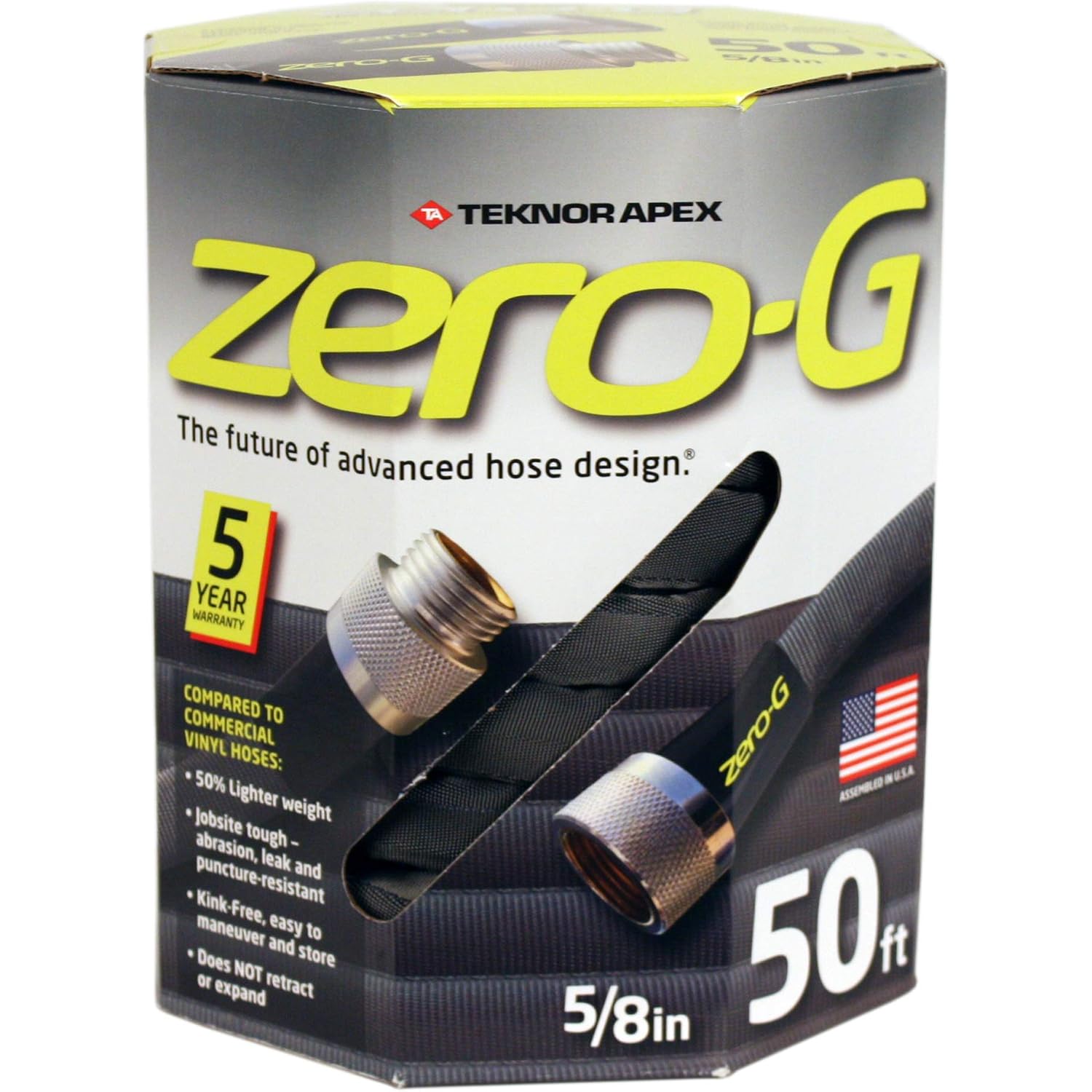 New Zero-G 4001-50 Lightweight, Ultra Flexible, Durable, Kink-Free Garden Hose, 5/8-Inch By 50-Feet