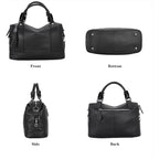HESHE Womens Genuine Leather Purse Satchel Tote Bags Ladies Real Leather Bags Crossbody Handbags