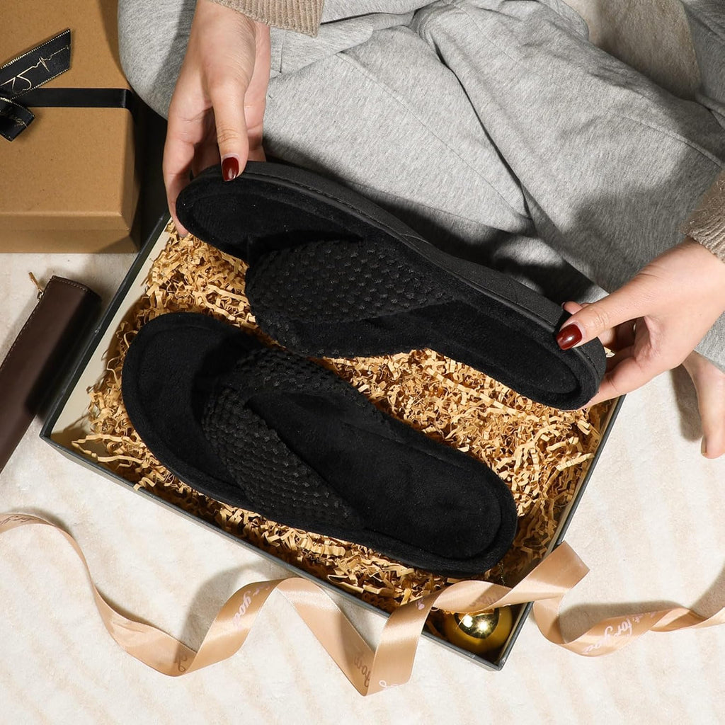 Ultraideas Women'S Popcorn Flip Flop House Slipper With Memory Foam, Gift For Women Mom