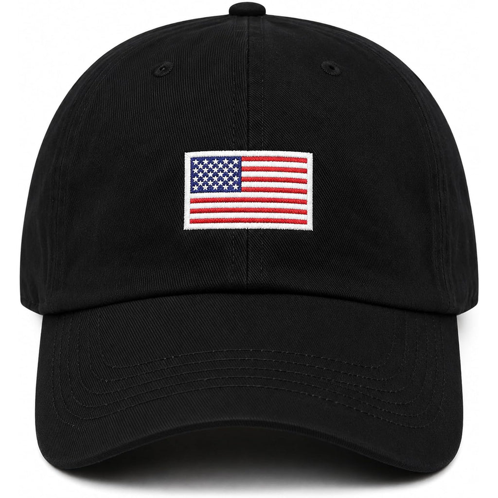 Usa Flag & Embroidery Premium 100% Cotton Low Profile Adjustable Baseball Dad Cap