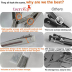 RENEWED Metal Silver Duck Billed Clips: 24Pcs Long Hair Sectioning and Curl Clips for Women with Case