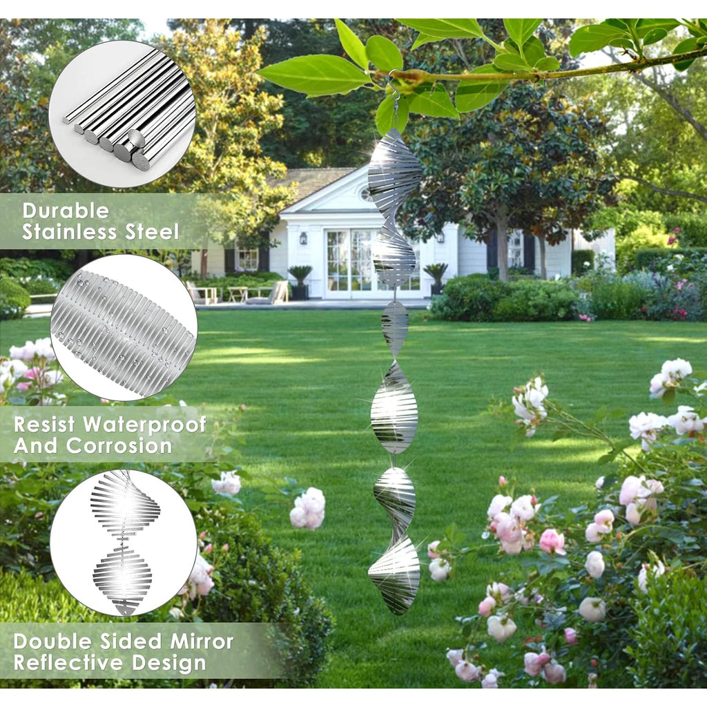 Bird Deterrents For Outside Patio, Bird Scare Devices Set Highly Reflective 3D Wind Spinners Outdoor Garden Decor, Bird Reflectors To Keep Birds Away Window Roof Yard Orchards Deck 9 Discs 3 Pcs