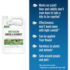 Liquid Fence Deer And Rabbit Repellent Ready-To-Use, Apply Year-Round, 1 Gallon