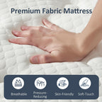 Queen Mattress, 12 Inch Queen Size Mattress In A Box, Memory Foam Mattress With Pocket Springs, Medium Firm, Lumbar Support & Motion Isolation, Pressure Relief & Breathable Comfort