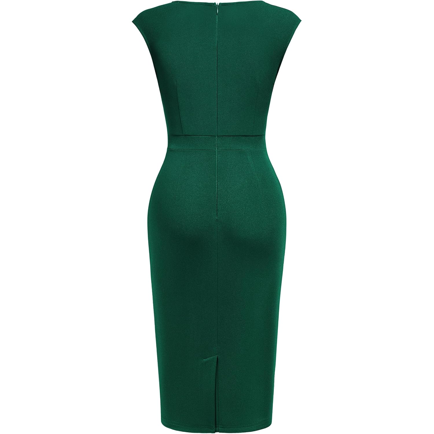 Women's Vintage Square Neck Cap Sleeve Work Pencil Dress