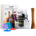 Masontops Complete Mason Jar Fermentation Kit - Pickle Kit, Sauerkraut Making Kit Kimchi Container - Fermentation Airlock Lids Wide Mouth Mason Jars